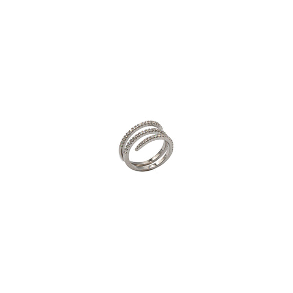 Snake ring (argento bianco)