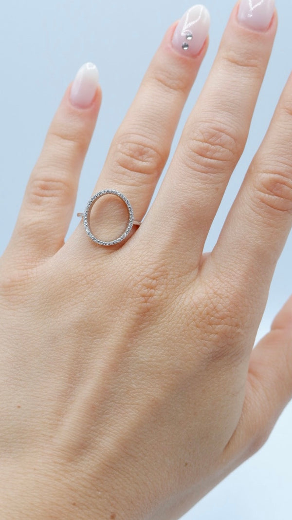 Circle ring (argento bianco)