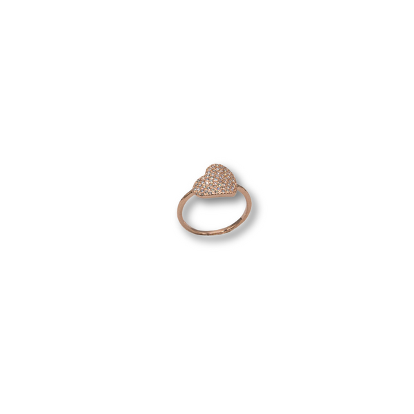 Heart ring (argento rosè)