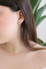 Earcuff pavè (Argento rosè)