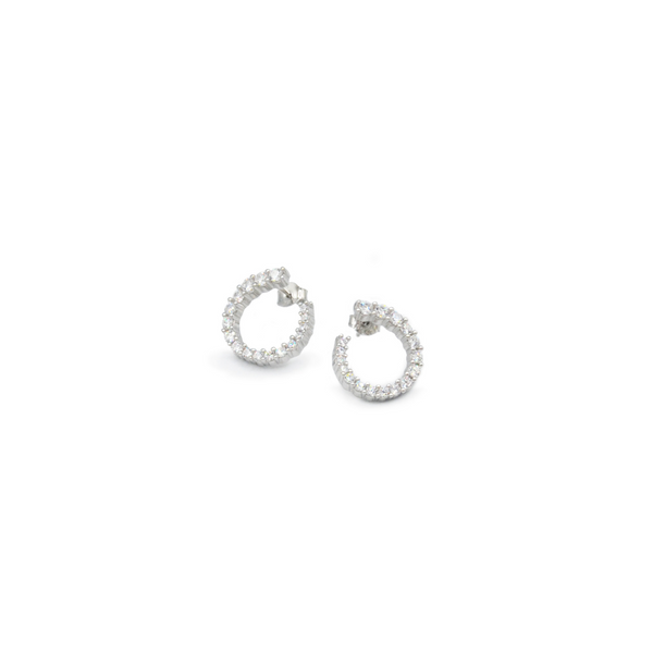 Circle earrings (argento bianco)